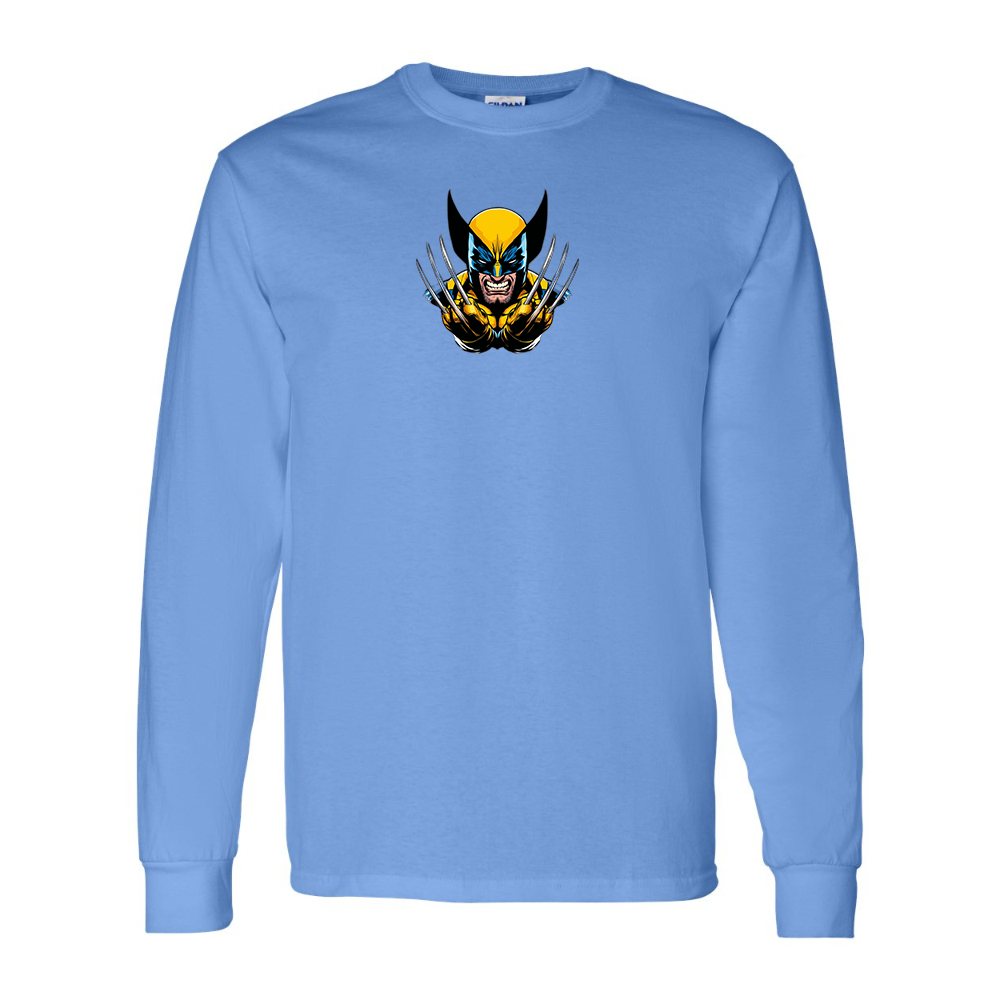 Men's  Wolverine 2025 Art  Gildan Heavy Cotton Long Sleeve T-Shirt