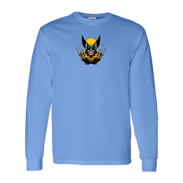 Men's  Wolverine 2025 Art  Gildan Heavy Cotton Long Sleeve T-Shirt