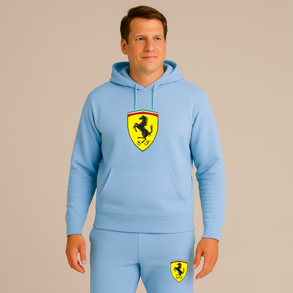 Men’s Ferrari Motorsport Car Hoodie Joggers Set