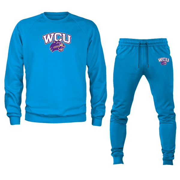 Men's Western Carolina Catamounts Crewneck Sweatshirt Joggers Suit