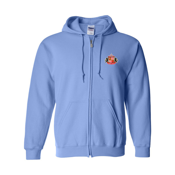 Men's Sunderland AFC Soccer  Gildan  Heavy Blend Full Zip Hooded Sweatshirt