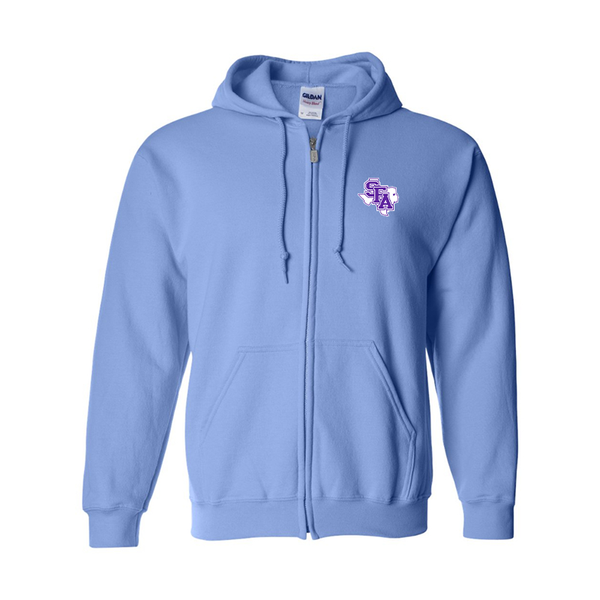 Men's Stephen F. Austin Lumberjacks  Gildan  Heavy Blend Full Zip Hooded Sweatshirt