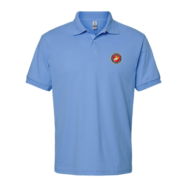 Men's  USMC Emblem Dry Blend Jersey Polo