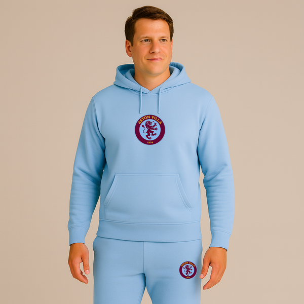 Men's Aston Villa FC Logo Hoodie Joggers Set