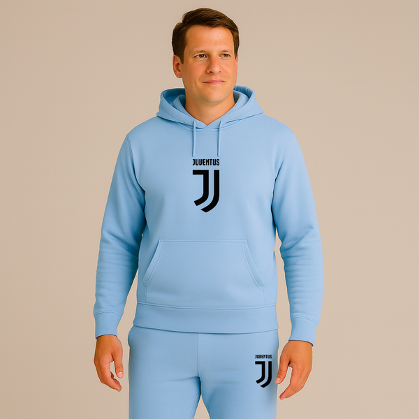 Men's Juventus Soccer Logo Hoodie Joggers Set