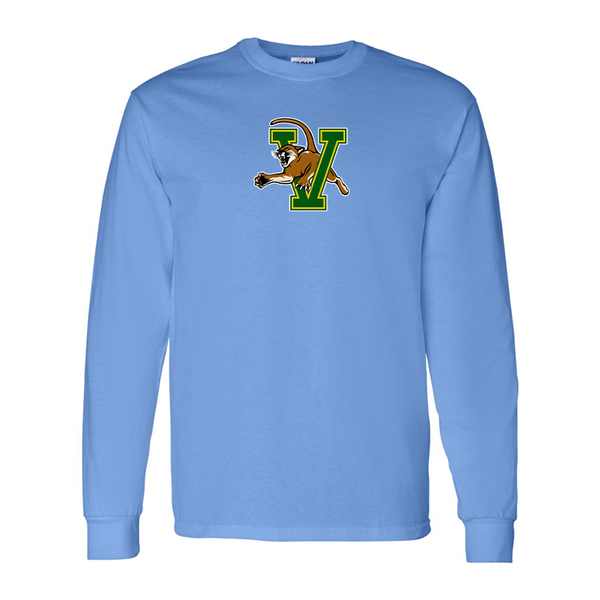 Men's Vermont Catamounts  Gildan Heavy Cotton Long Sleeve T-Shirt