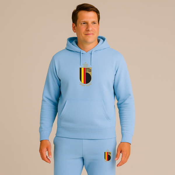 Men's Belgium National Soccer Team Logo Hoodie Joggers Set