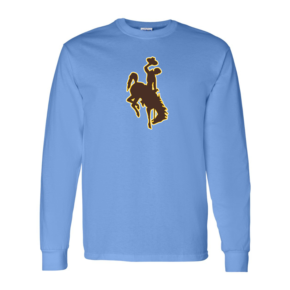 Men's  Wyoming Cowboys Gildan Heavy Cotton Long Sleeve T-Shirt
