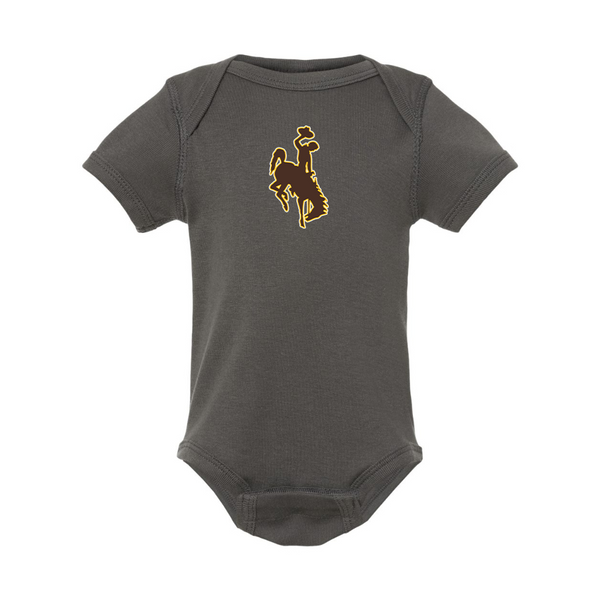 Wyoming Cowboys  Rabbit Skins Infant Baby Rib Bodysuit