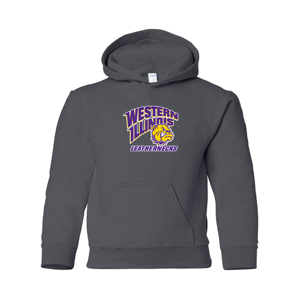 Youth Western Illinois Leathernecks Gildan Heavy Blend  Hooded Sweatshirt