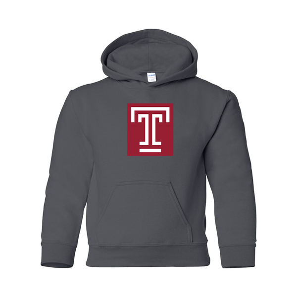 Youth Temple Owls Gildan Heavy Blend  Hooded Sweatshirt