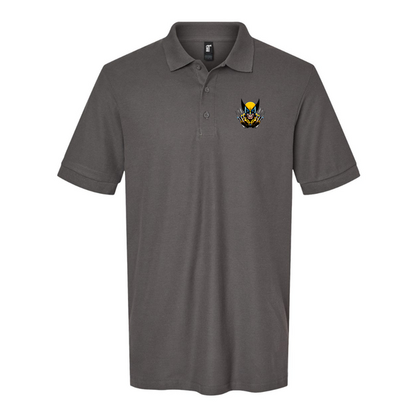 Men's  Wolverine 2025 Art  Gildan Hammer Pique Polo