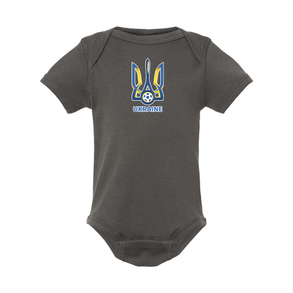 Ukraine National Football Soccer Team Rabbit Skins Infant Baby Rib Bodysuit