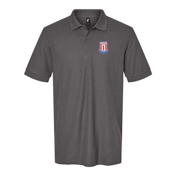Men's Stoke City Soccer  Gildan Hammer Pique Polo
