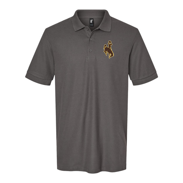 Men's Wyoming Cowboys Gildan Hammer Pique Polo