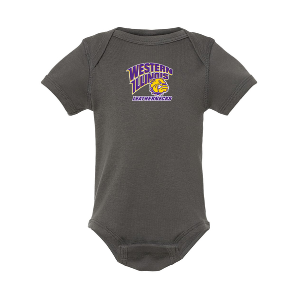 Western Illinois Leathernecks  Rabbit Skins Infant Baby Rib Bodysuit