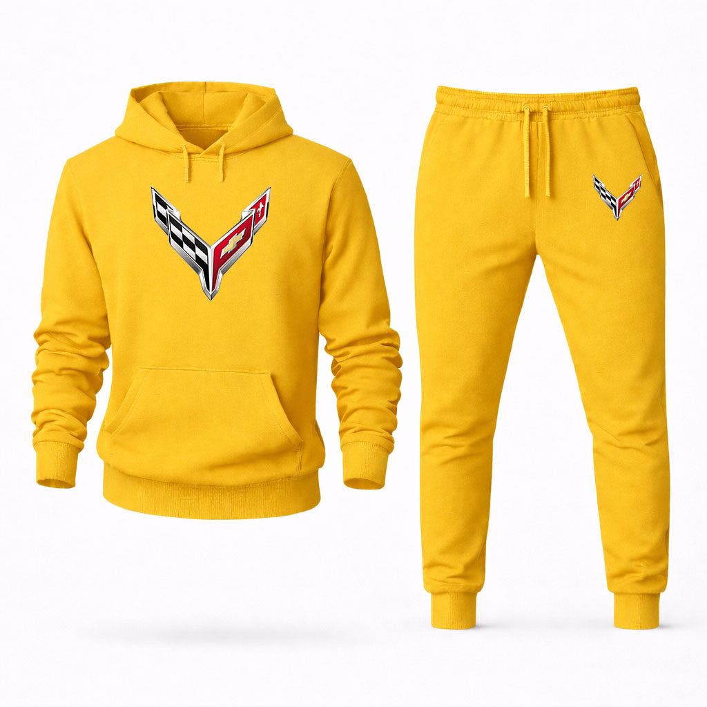 Men's Chevrolet Corvette Pullover Hoodie Joggers Set