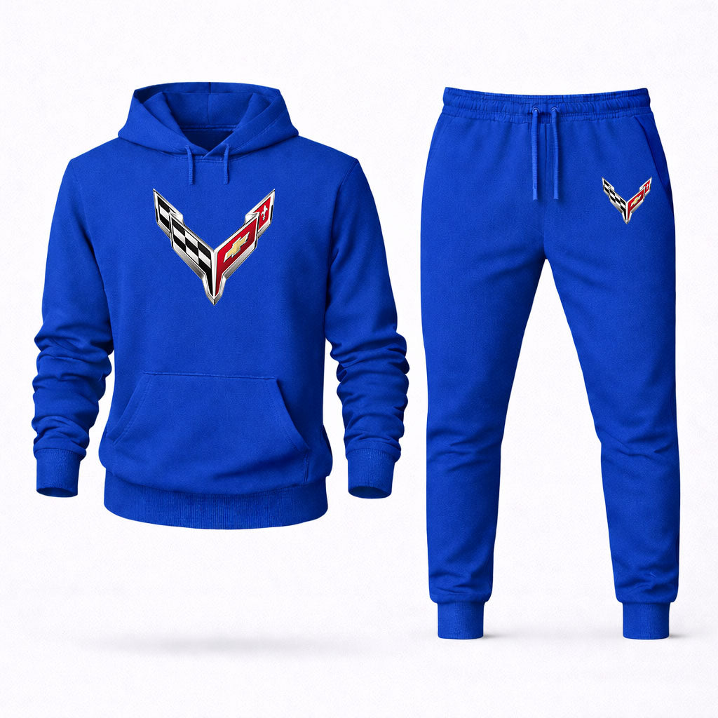 Men's Chevrolet Corvette Pullover Hoodie Joggers Set