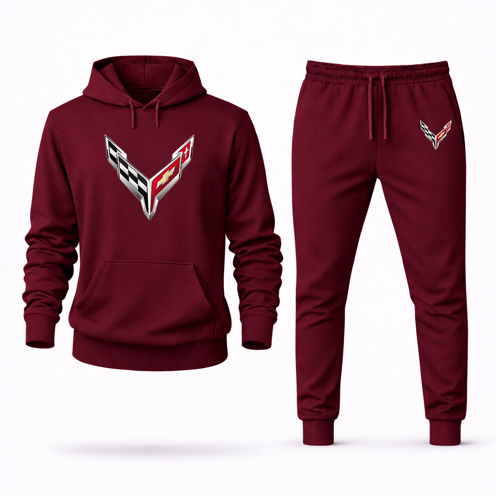 Men's Chevrolet Corvette Pullover Hoodie Joggers Set