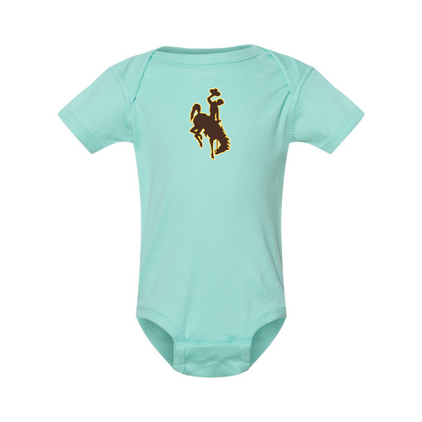 Wyoming Cowboys  Rabbit Skins Infant Baby Rib Bodysuit