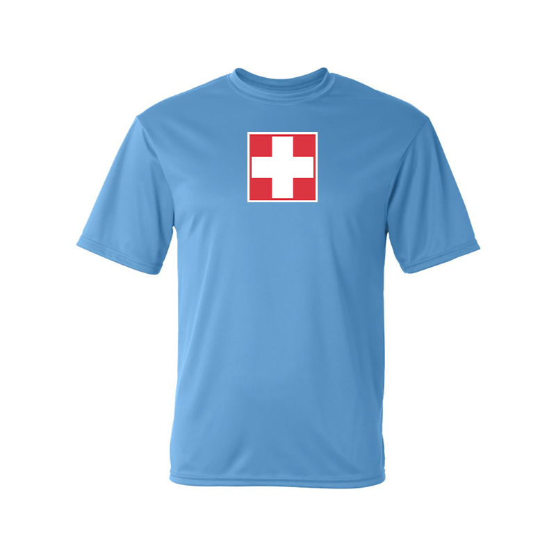 Men's Switzerland National Football Soccer Team Polyester T-Shirt