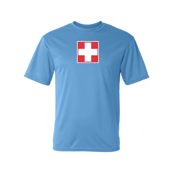 Men's Switzerland National Football Soccer Team Polyester T-Shirt