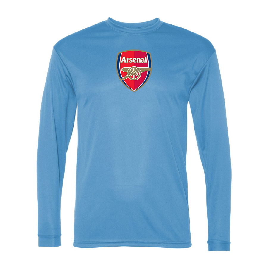Men’s Arsenal Soccer Polyester Long Sleeve T-Shirt