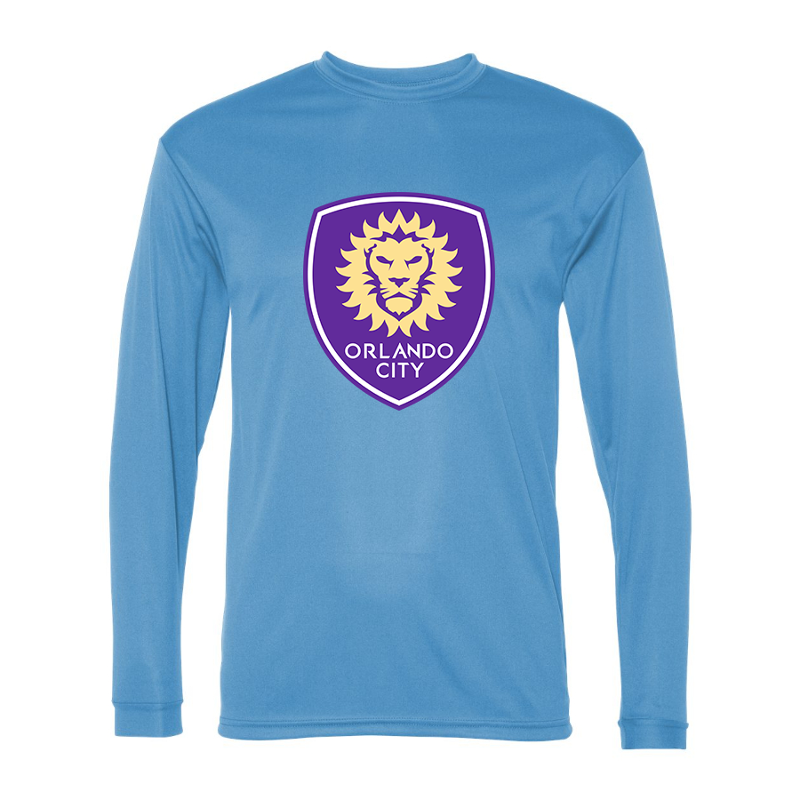 Men's Orlando City Soccer Polyester Long Sleeve T-Shirt