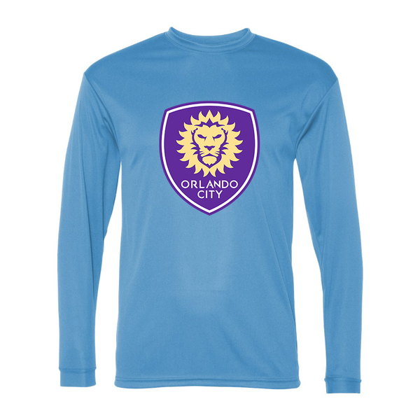 Men's Orlando City Soccer Polyester Long Sleeve T-Shirt