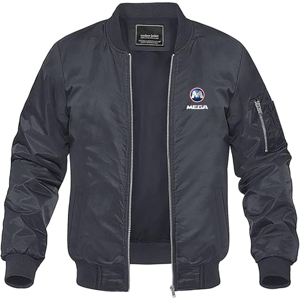 Men's   Aixam Mega  Logo Lightweight Bomber Jacket Windbreaker Softshell Varsity Jacket Coat