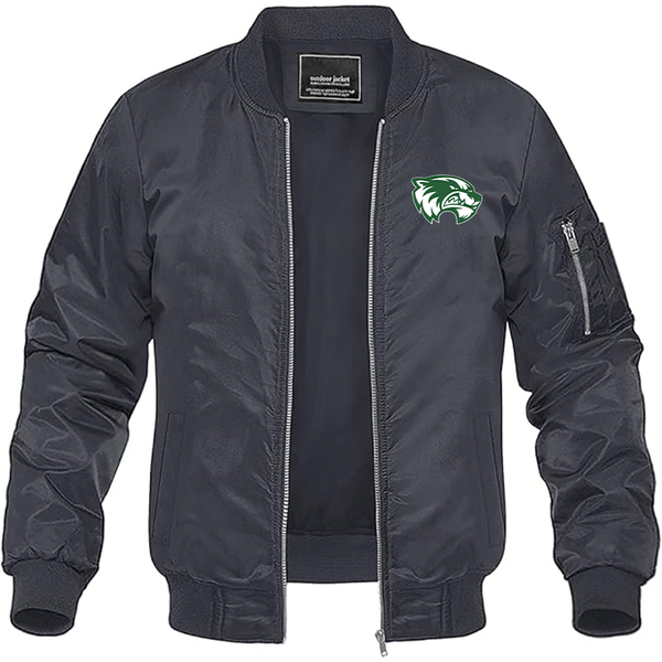 Men's Utah Valley Wolverines Lightweight Bomber Jacket Windbreaker Softshell Varsity Jacket Coat
