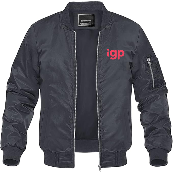 Men's Indian Gifts Portal Logo Lightweight Bomber Jacket Windbreaker Softshell Varsity Jacket Coat