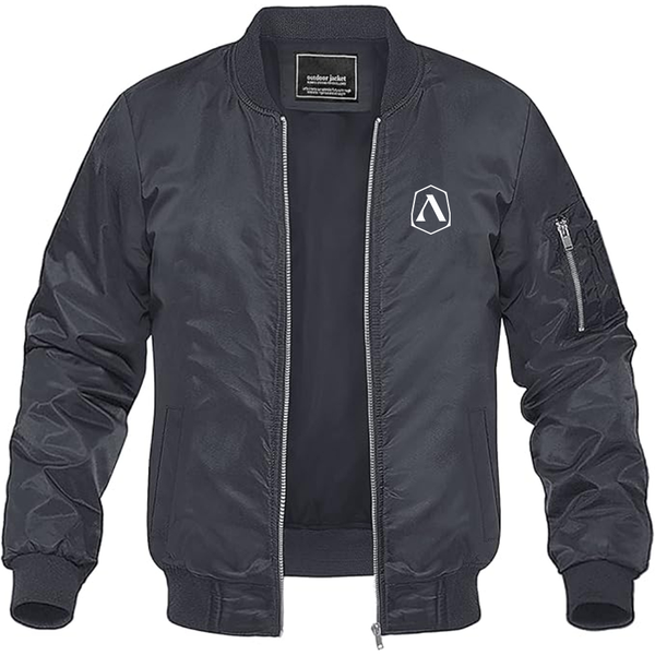 Men's  Adamastor Logo Lightweight Bomber Jacket Windbreaker Softshell Varsity Jacket Coat