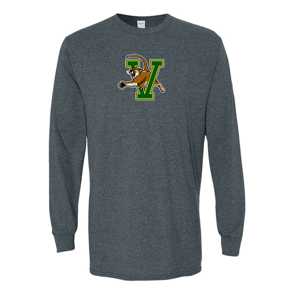 Men's Vermont Catamounts  Gildan Heavy Cotton Long Sleeve T-Shirt