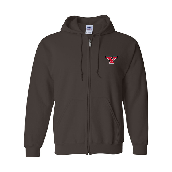 Men's Youngstown State Penguins Gildan  Heavy Blend Full Zip Hooded Sweatshirt