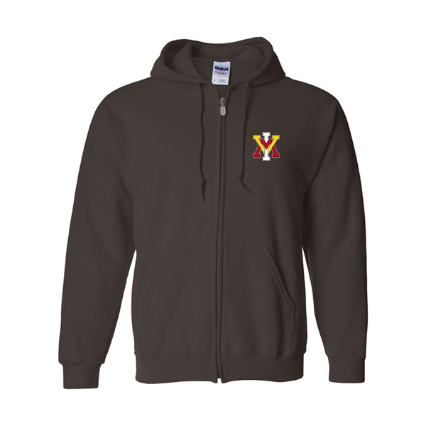 Men's VMI Keydets  Gildan  Heavy Blend Full Zip Hooded Sweatshirt