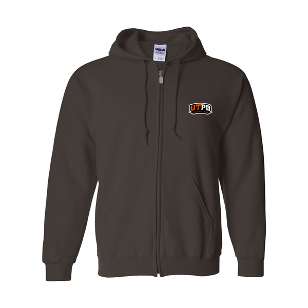 Men's UTPB Falcons Gildan  Heavy Blend Full Zip Hooded Sweatshirt