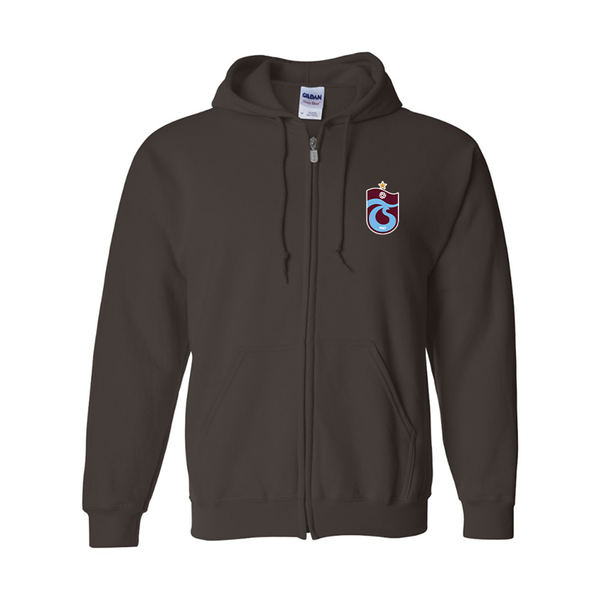 Men's Trabzonspor Soccer Gildan  Heavy Blend Full Zip Hooded Sweatshirt