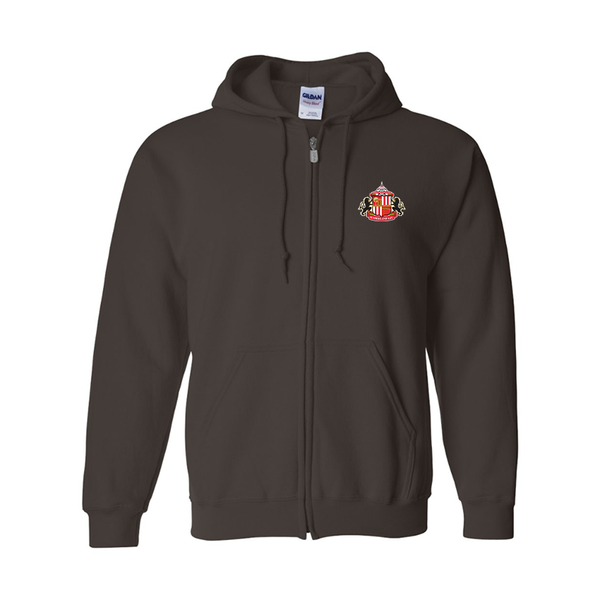 Men's Sunderland AFC Soccer  Gildan  Heavy Blend Full Zip Hooded Sweatshirt
