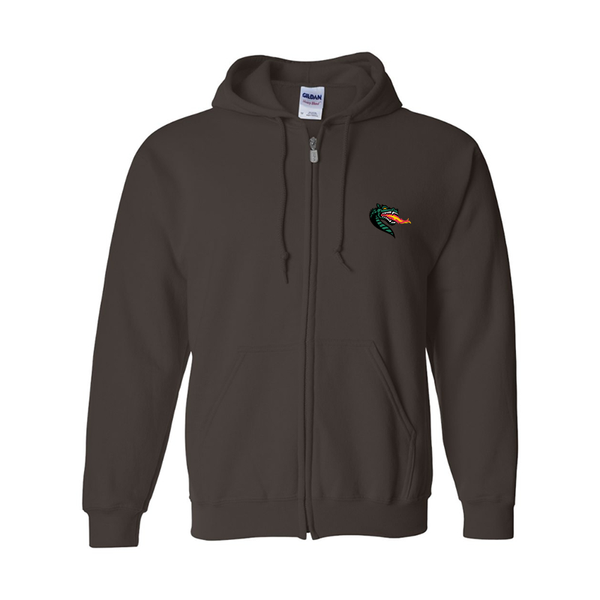 Men's UAB Blazers Gildan  Heavy Blend Full Zip Hooded Sweatshirt