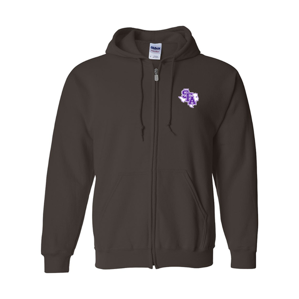 Men's Stephen F. Austin Lumberjacks  Gildan  Heavy Blend Full Zip Hooded Sweatshirt