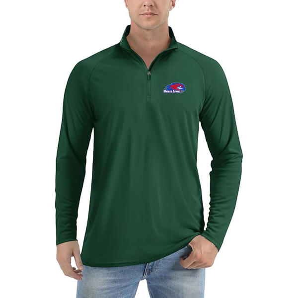 Men's  UMass Lowell River Hawks Lightweight Quarter-Zip Athletic Shirt Long Sleeve Performance