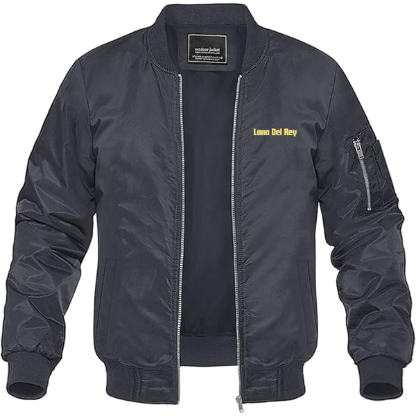 Men's Lana Del Rey  Logo Lightweight Bomber Jacket Windbreaker Softshell Varsity Jacket Coat