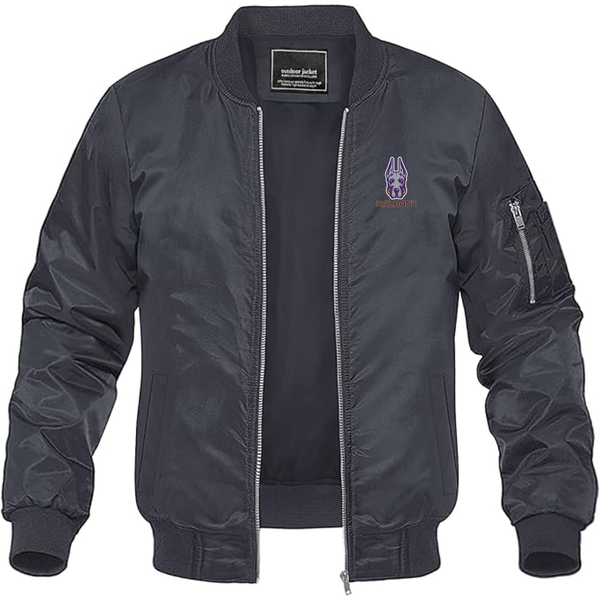 Men's Albany Great Danes  Lightweight Bomber Jacket Windbreaker Softshell Varsity Jacket Coat