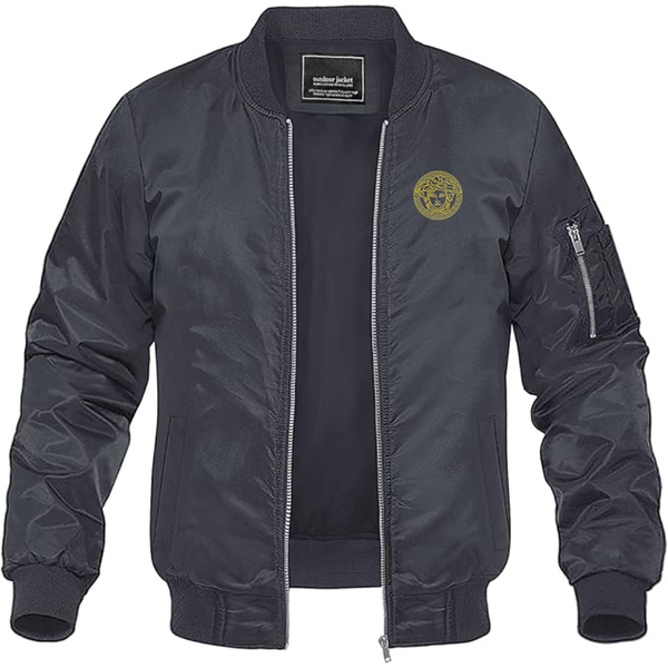 Men's Versace Thumbnail Lightweight Bomber Jacket Windbreaker Softshell Varsity Jacket Coat