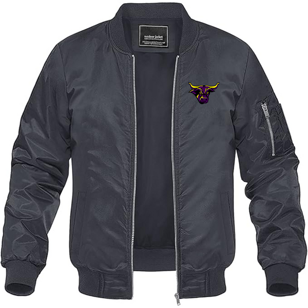 Men's Minnesota State Mavericks Lightweight Bomber Jacket Windbreaker Softshell Varsity Jacket Coat