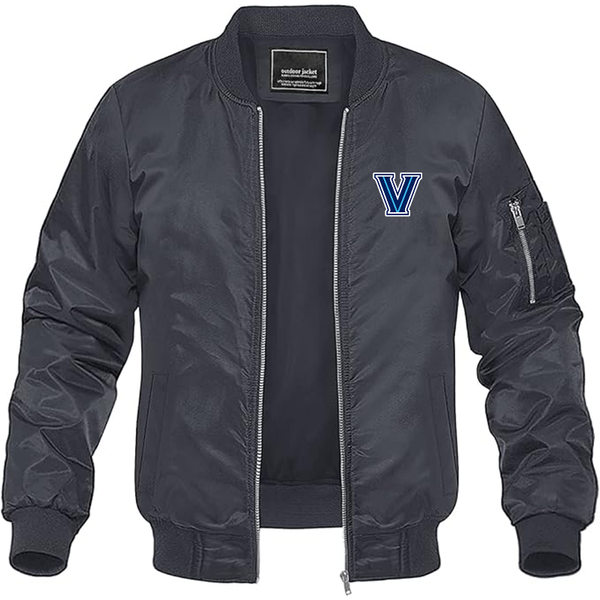 Men's Villanova Wildcats Lightweight Bomber Jacket Windbreaker Softshell Varsity Jacket Coat