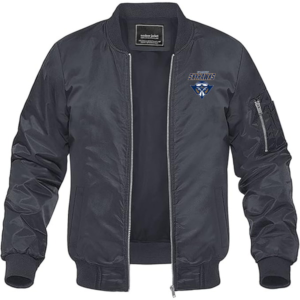 Men's Tennessee Martin Skyhawks Lightweight Bomber Jacket Windbreaker Softshell Varsity Jacket Coat