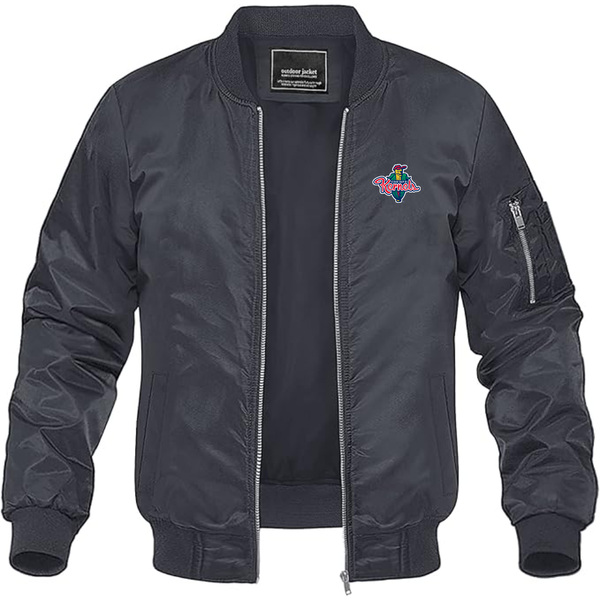 Men's  Cedar Rapids Kernels  Logo Lightweight Bomber Jacket Windbreaker Softshell Varsity Jacket Coat