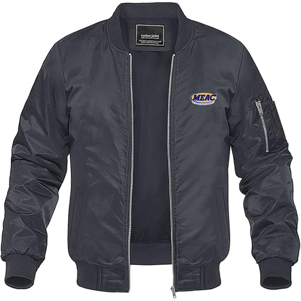 Men's Mid Eastern Athletic Conference Lightweight Bomber Jacket Windbreaker Softshell Varsity Jacket Coat